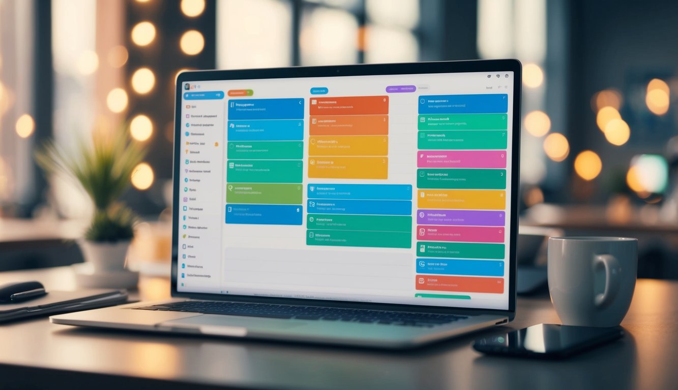 An AI-powered productivity tool organizing various tasks and schedules with a sleek and modern interface