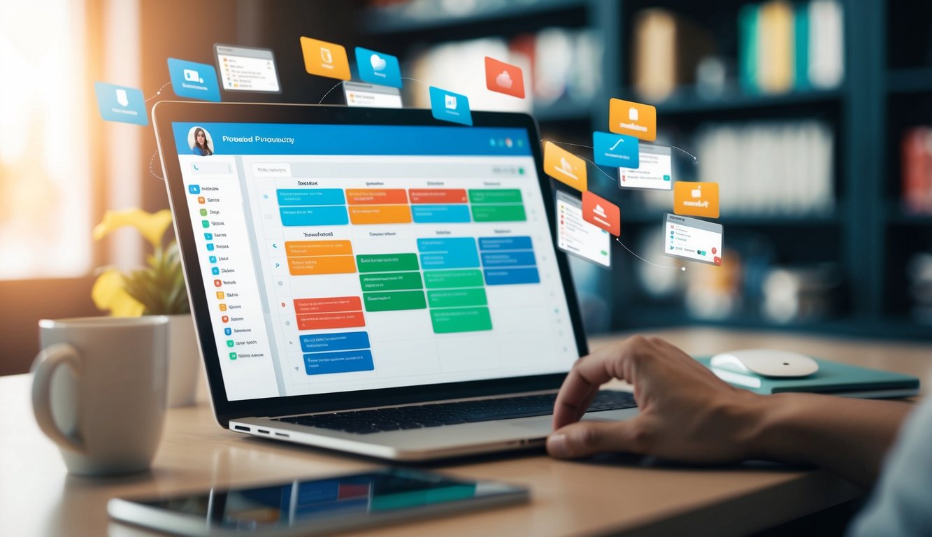 An AI-powered productivity tool in action, organizing tasks and schedules seamlessly